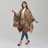 Poncho Femme Vintage Franges