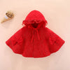 Poncho Fille Dentelle - Rouge / 18 mois
