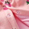Poncho Fille Rose Fraise