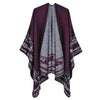 Poncho Grande Taille - bordeaux