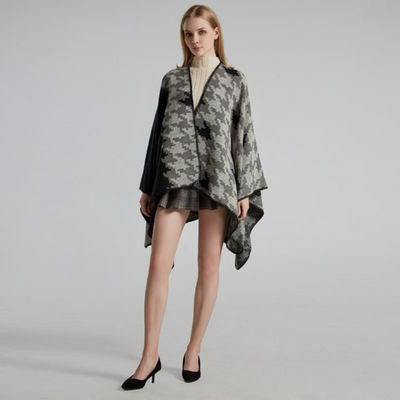 Poncho Hiver Femme Asymétrique