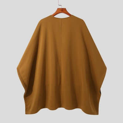 Poncho Homme Camel Fermeture Eclair