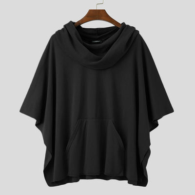 Poncho Homme Casual Col - Noir / S