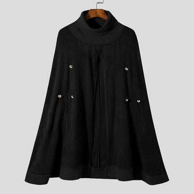 Poncho Homme Col - Noir / S