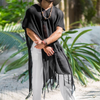 Poncho Homme Franges
