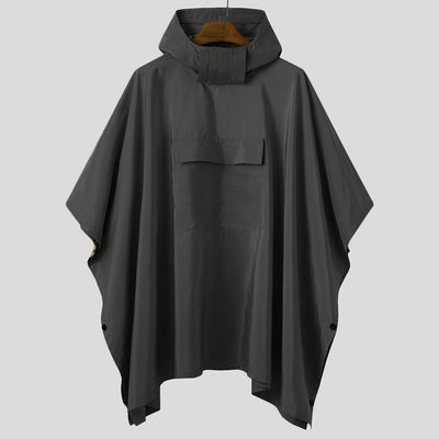 Poncho Homme Gris Foncé - Gris / S