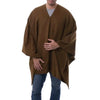 Poncho Homme Marron