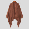 Poncho Homme Marron Double Boutonnage - marron