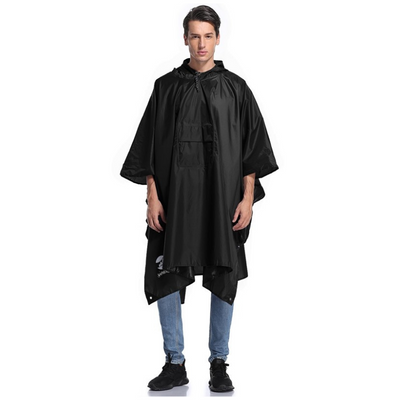 Poncho Imperméable Homme - Noir