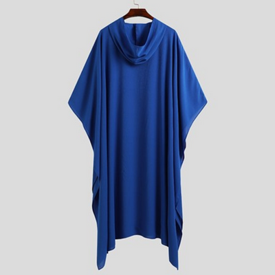 Poncho Long Bleu Homme