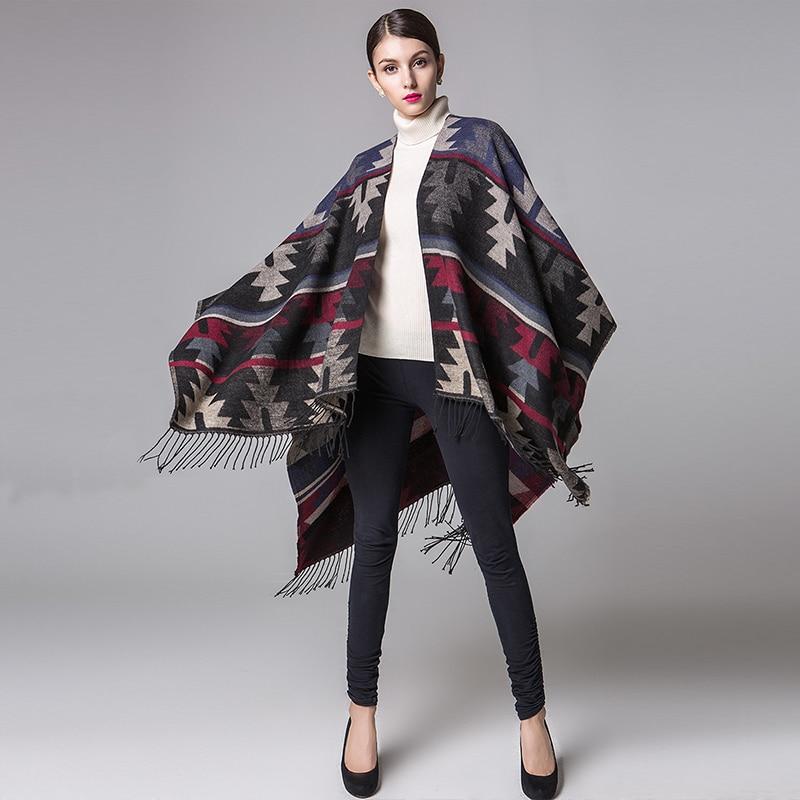 Poncho Long Femme