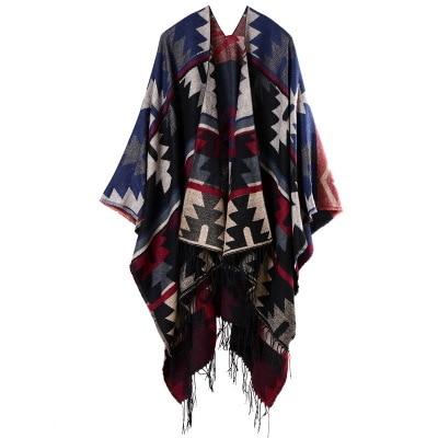 Poncho Long Femme - Bleu marine