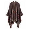 Poncho Original Femme Hiver - Café