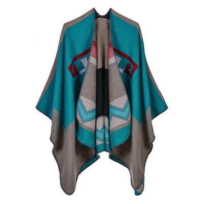Poncho Original Femme - turquoise