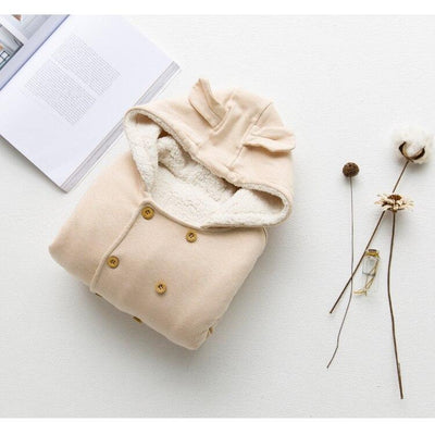 Poncho Polaire Fille - Beige