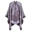 Poncho Rayure Femme - violet clair