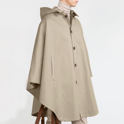 Poncho Trench Beige Homme