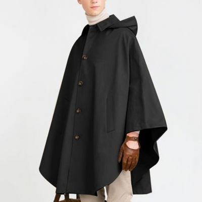 Poncho Trench Noir Homme