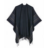 Poncho Vintage Femme - noir