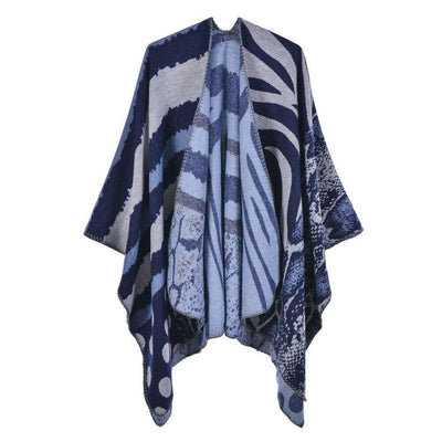 Veste Cape Femme - bleu